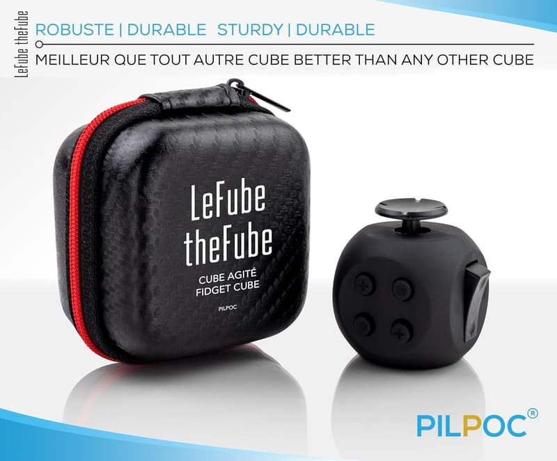 Fidget Cube for Stress Relief and Focus – Portable Toy (Midnight)