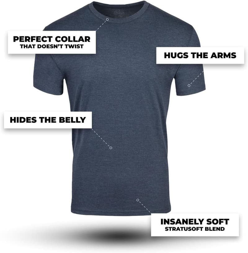 Men’s Soft Fitted Crew Neck T-Shirt - Premium Cotton Blend