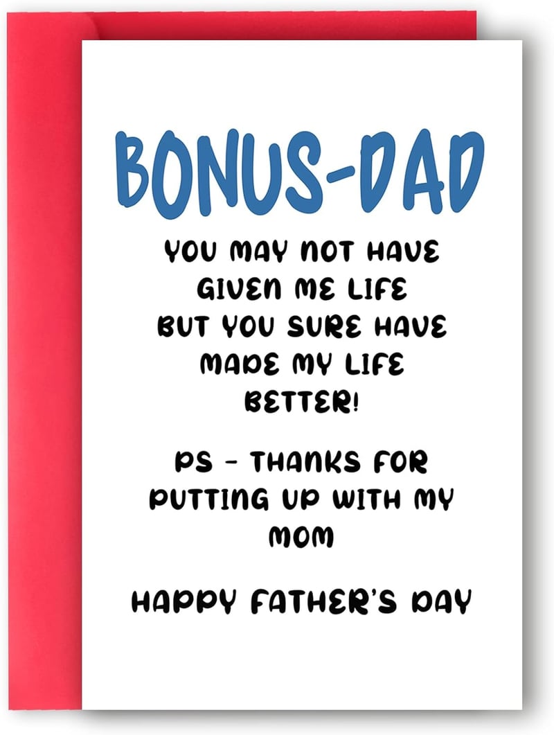 Bonus Dad Card - Unique Gift for Father's Day