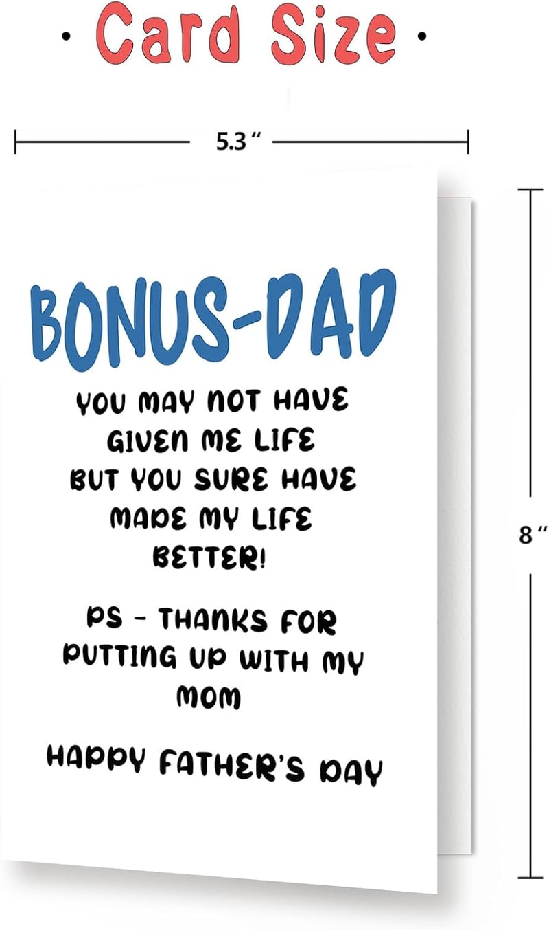 Bonus Dad Card - Unique Gift for Father's Day