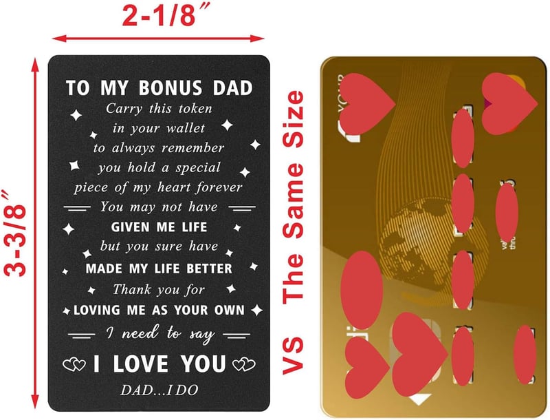 Stepdad Gifts - Thank You Wallet Card for Father's Day