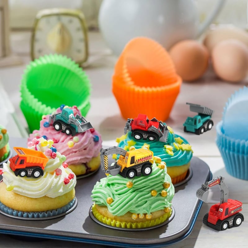 Toddler Party Favor: Mini Pull Back Construction Toy Cars