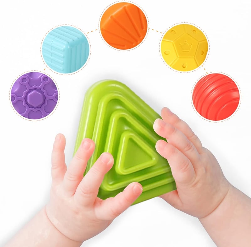 Montessori Sensory Shape Block Set for 1-Year-Olds