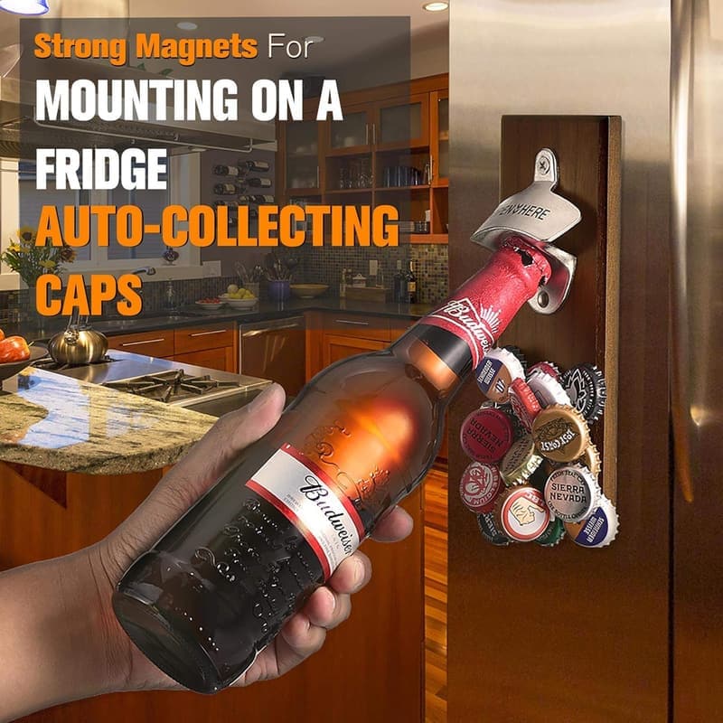 Magnetic Bottle Opener - Unique Gift for Him, Birthday/Anniversary