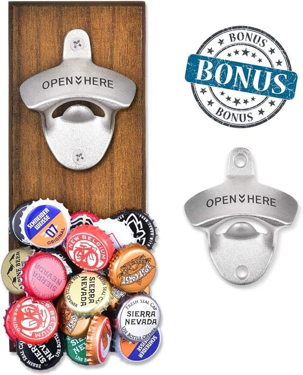 Magnetic Bottle Opener - Unique Gift for Him, Birthday/Anniversary
