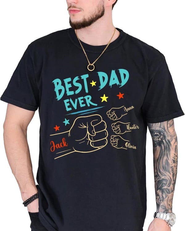 Father's Day Personalized Fist Bump Shirt for Dad