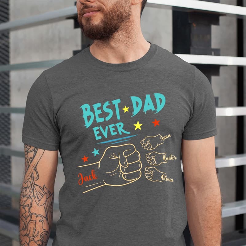Father's Day Personalized Fist Bump Shirt for Dad