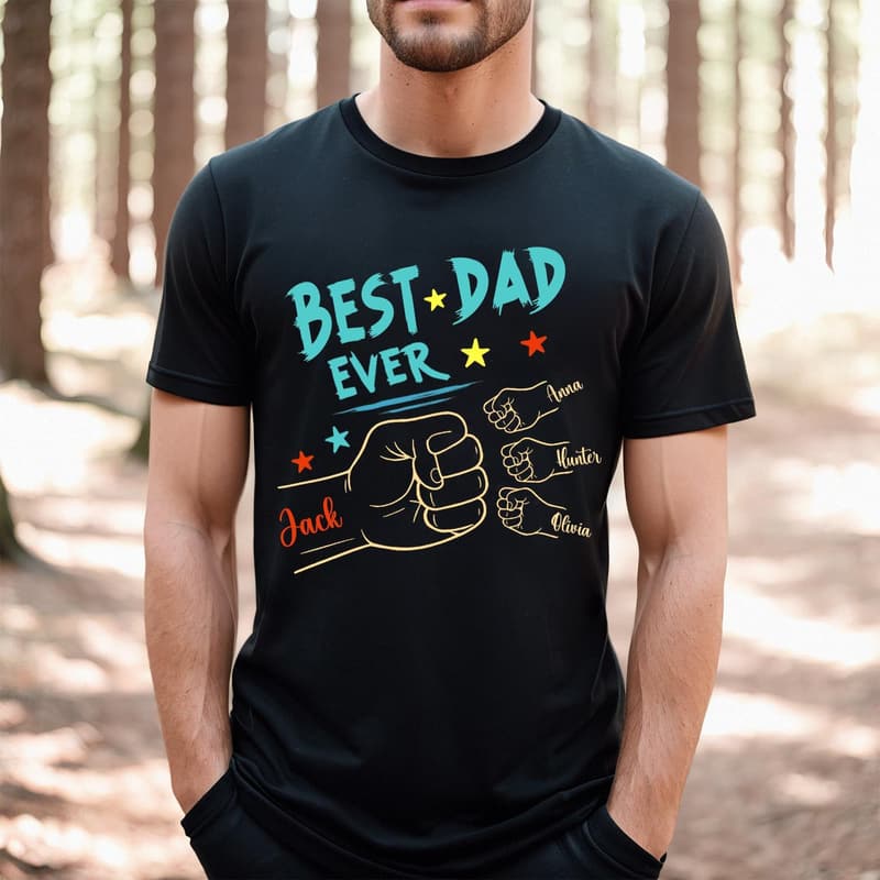 Father's Day Personalized Fist Bump Shirt for Dad