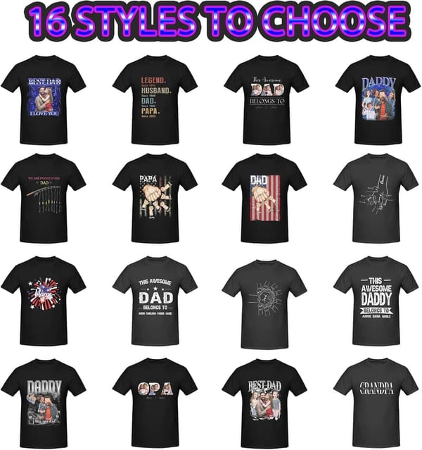 Custom Father's Day T-Shirt for Dad with Personalized Design