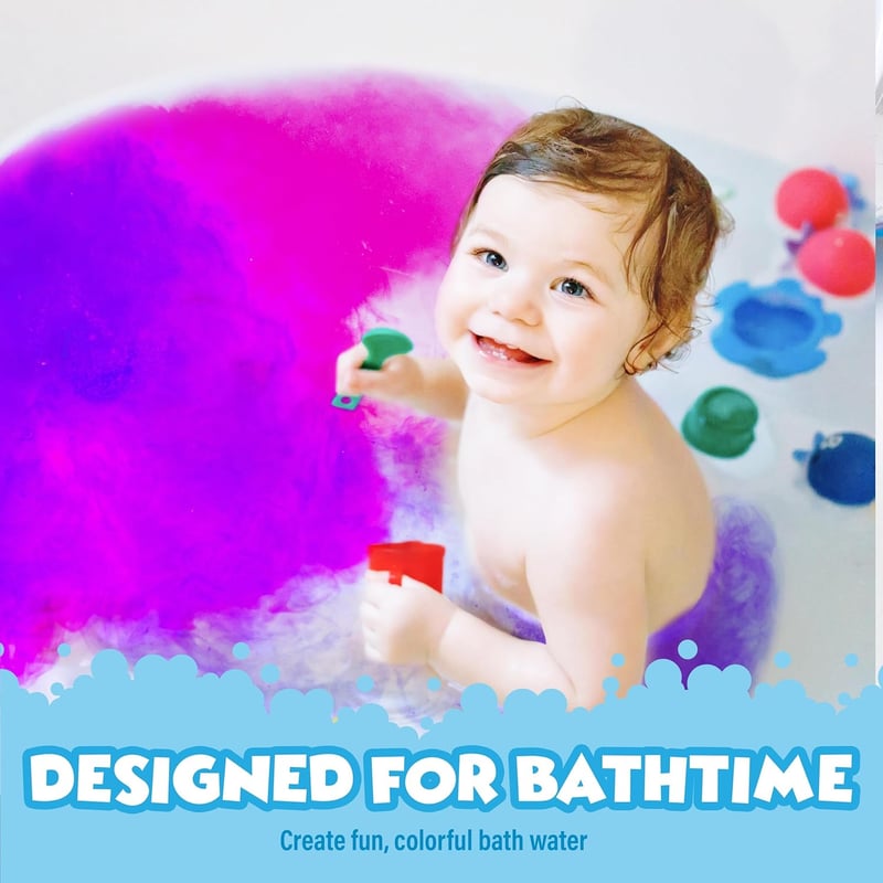 Nontoxic Bath Color Fizzies for Kids, 150 Count