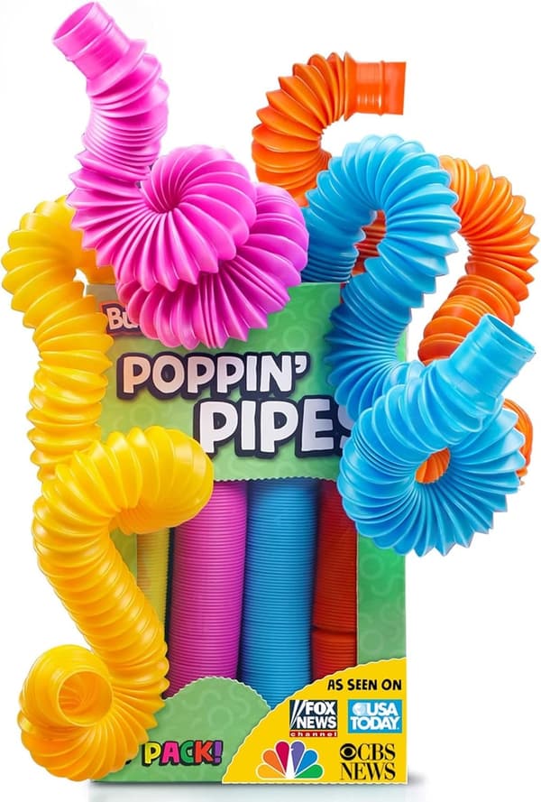 BUNMO Pop Tubes - Sensory Toys for Toddlers - 4 Pack