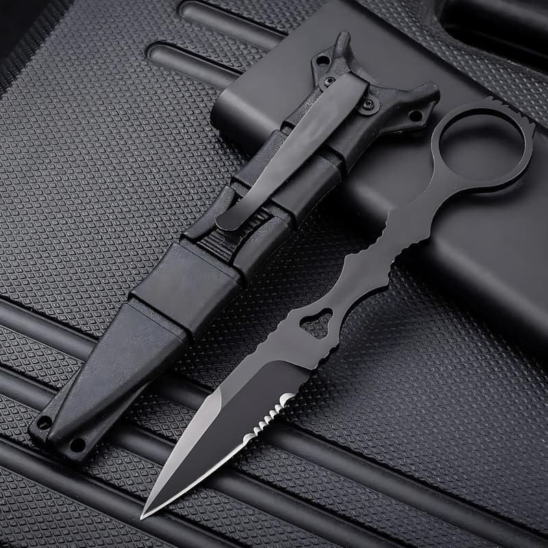 6.7 Inch 440C Fixed Blade Camping Knife with Kydex Sheath