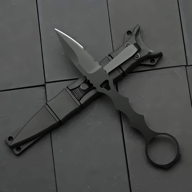 6.7 Inch 440C Fixed Blade Camping Knife with Kydex Sheath