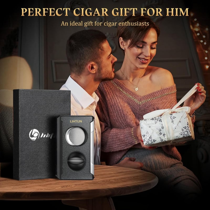 4-in-1 Stainless Steel Cigar Cutter and Punch for Men
