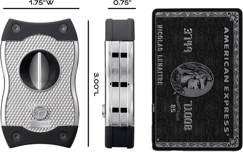 Premium Cigar Cutter - Ergonomic Stainless Steel V-Cut & Straight Cutting