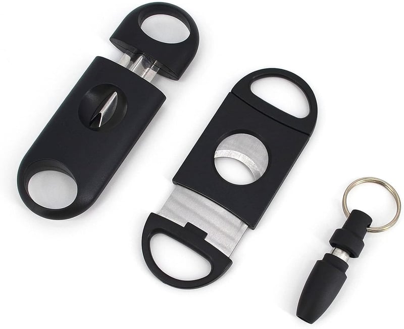 Stainless Steel Double Blade Cigar Cutter and Punch Tool