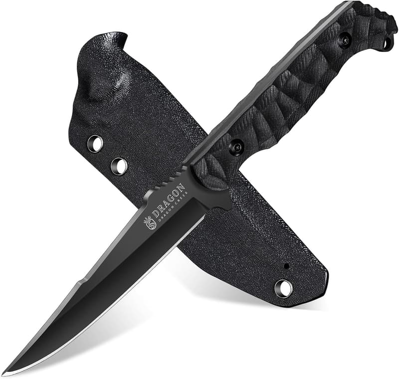Tactical Fixed Blade Knife with Sheath - Camping Gift for Men