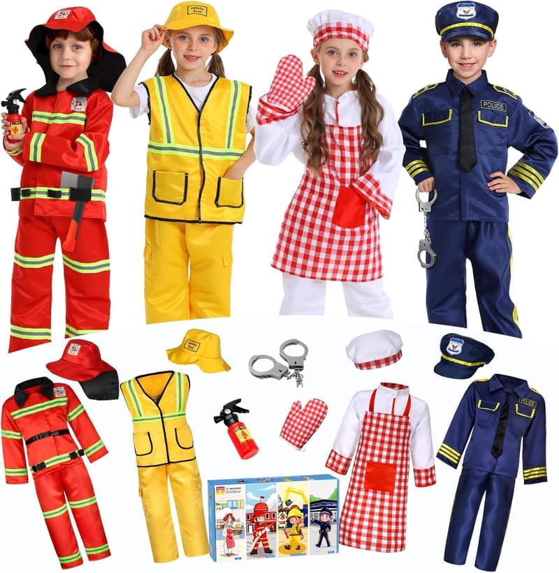 Boys' Dress-Up Costume Set - 14-Piece Toddler Playtime Gift
