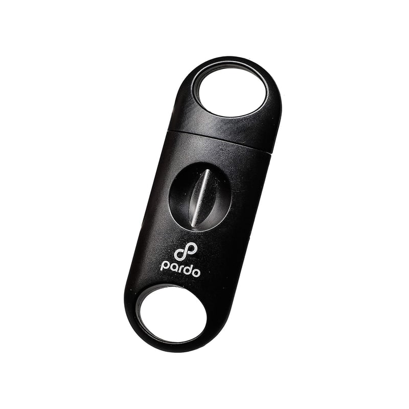 Portable Black V-Cut Cigar Cutter for Men