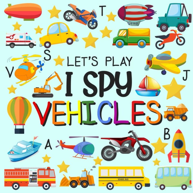 I Spy Vehicles: Interactive Picture Puzzle Book for Toddlers