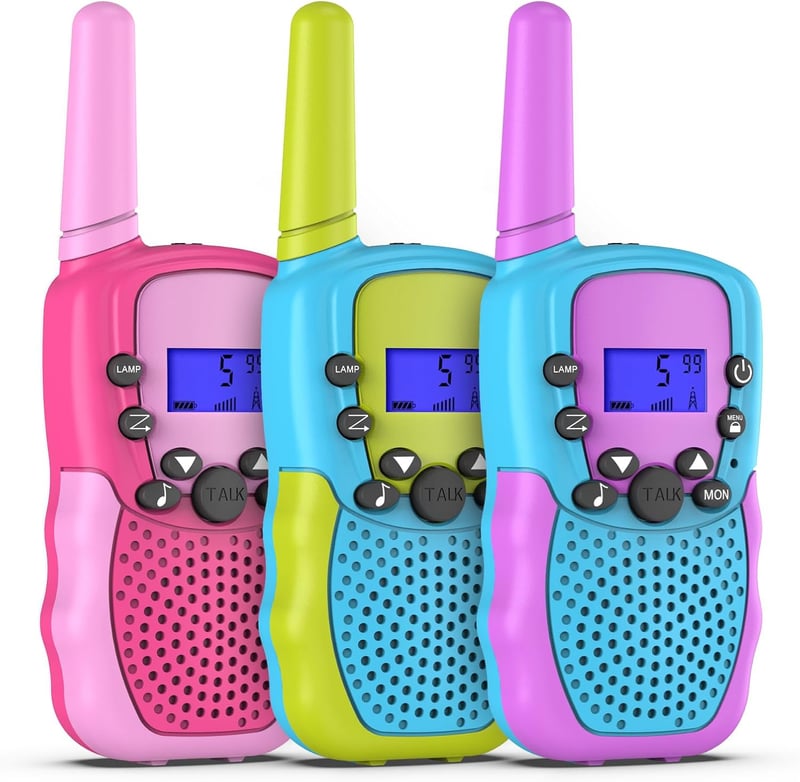 Kids' Walkie Talkies - 3 Pack, 3 KM Range Toys for Ages 3-12