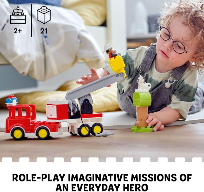 LEGO DUPLO Town Fire Truck Building Toy Set for Toddlers