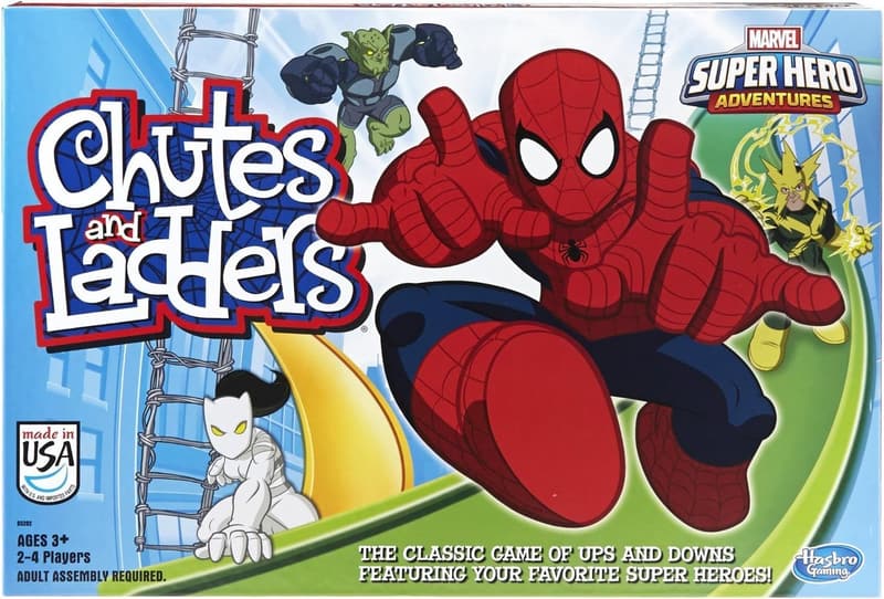 Marvel Spider-Man Chutes and Ladders Board Game for Kids