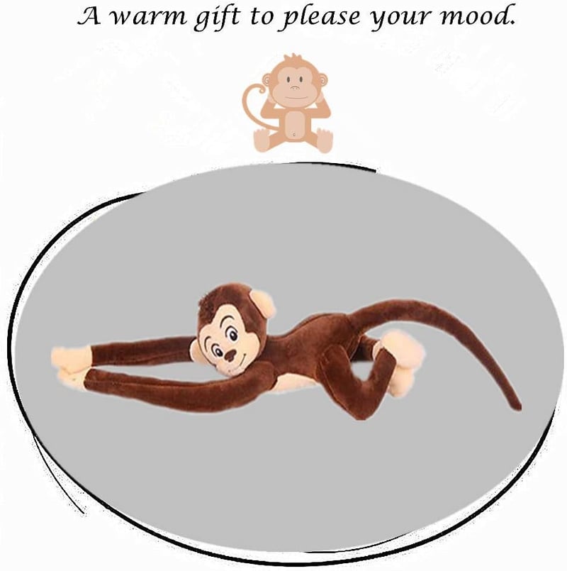 Hanging Stuffed Monkey for Kids and Adults - 27 Inches