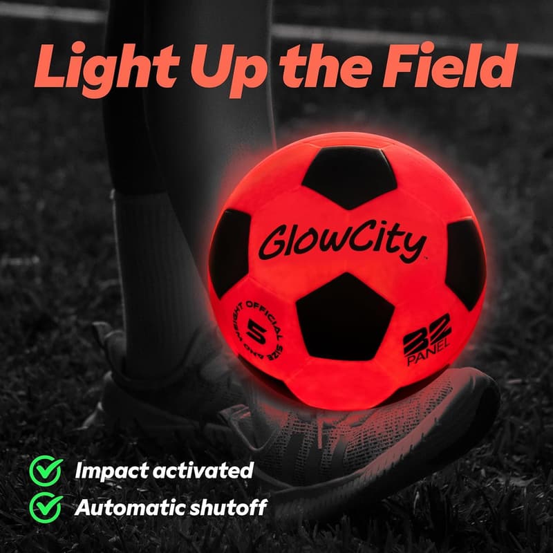 Glow in the Dark Soccer Ball with LED Lights – Fun Gift for Teens