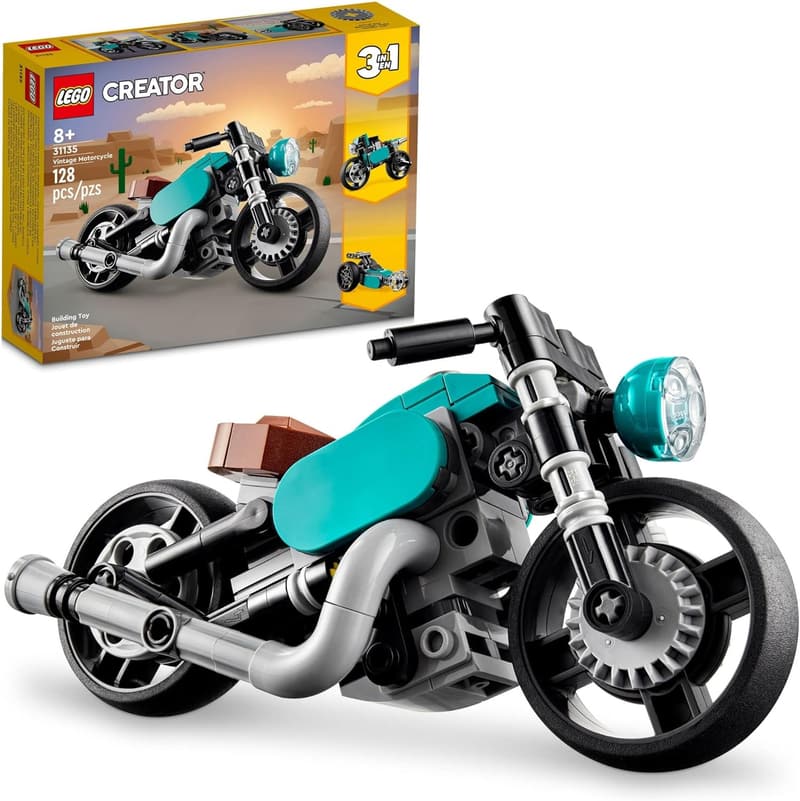 LEGO Creator Vintage Motorcycle Building Set for Kids 8+
