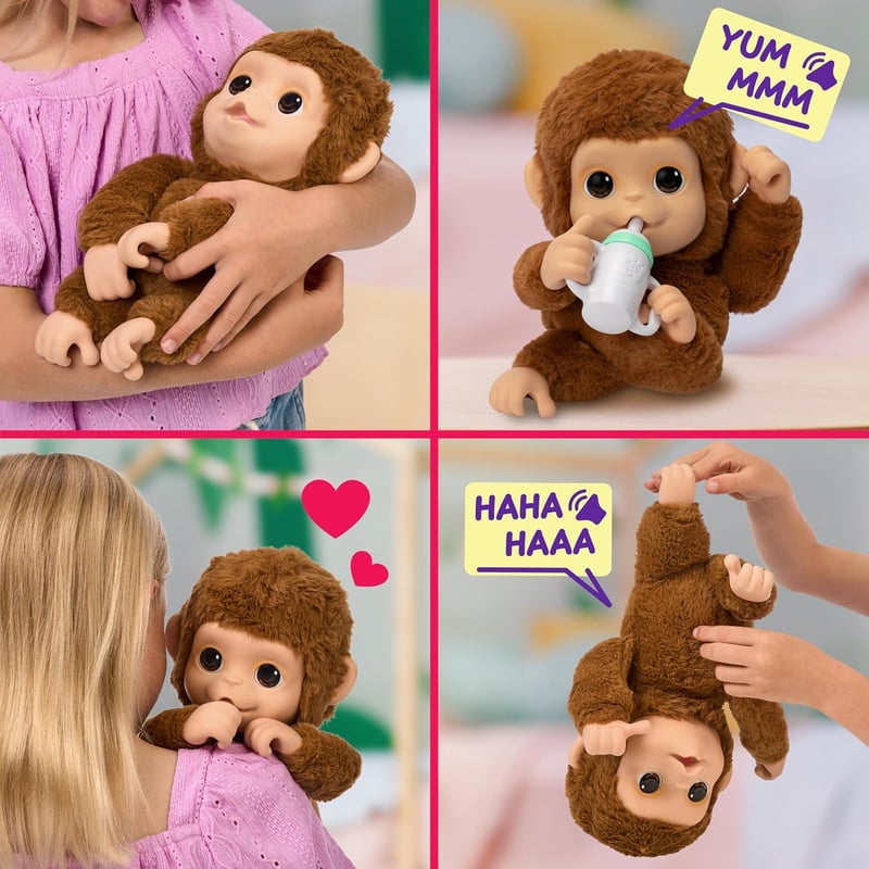 Interactive Plush Monkey Toy with Sounds & Movements for Kids