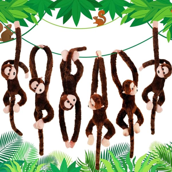 Hanging Monkey Plush Toys Set for Kids - 24 Inch