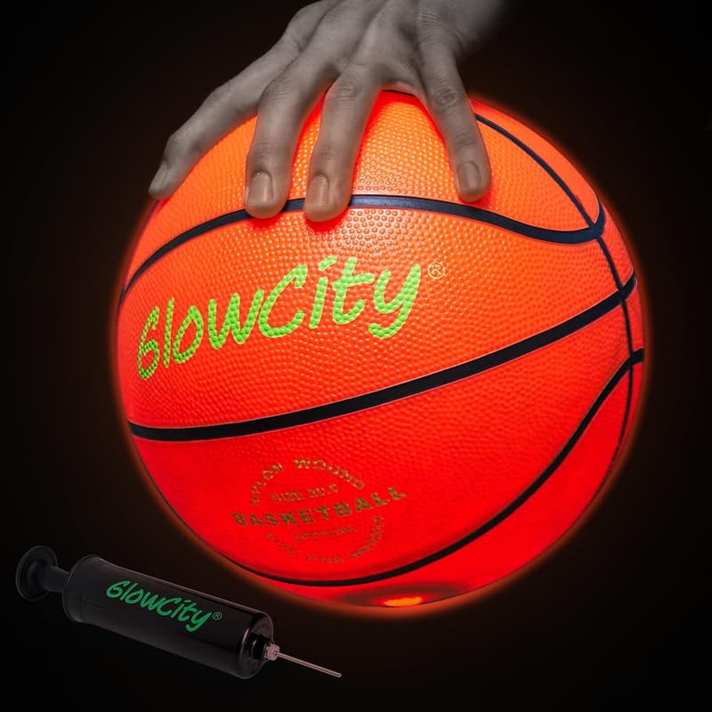 GlowCity Glow in the Dark Basketball for Teens - LED Night Game Toy