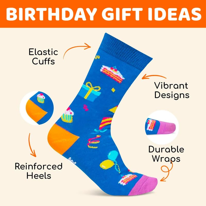 Tween Boys Birthday Gift - Blue Socks for Ages 5-12