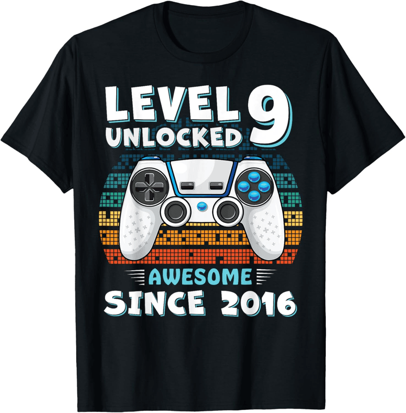 9th Birthday T-Shirt for Boys - Fun Celebration Design