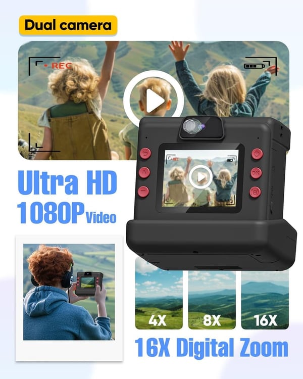 Kids Instant Print Camera with 2.4