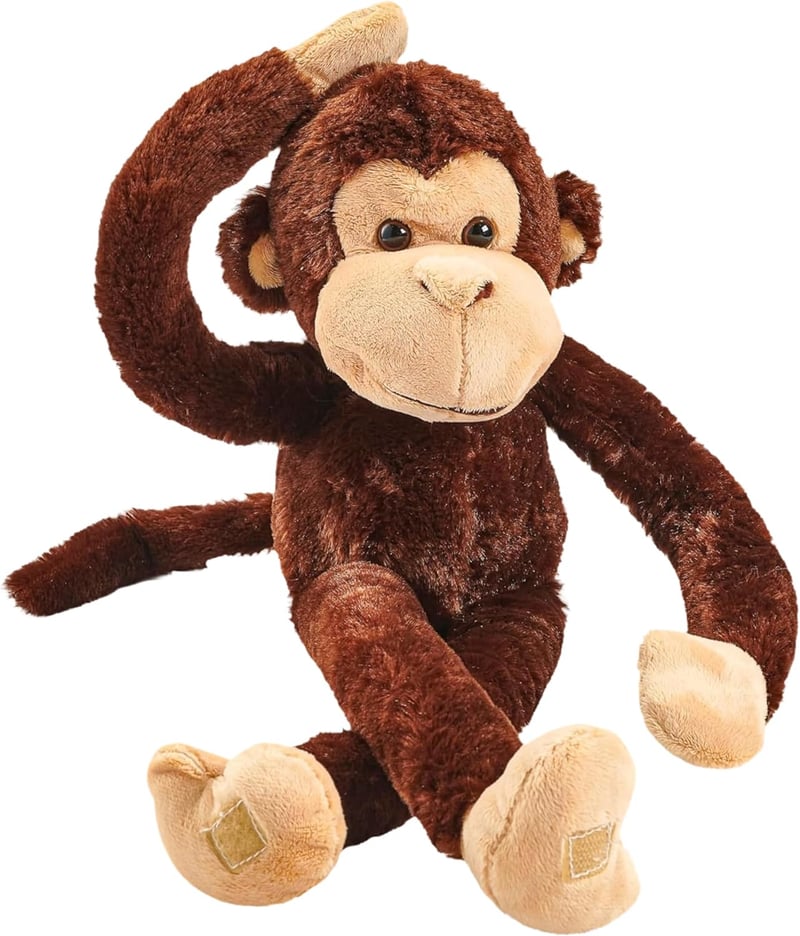 Plush Stuffed Monkey for Kids - 19-Inch, Long Arm Design