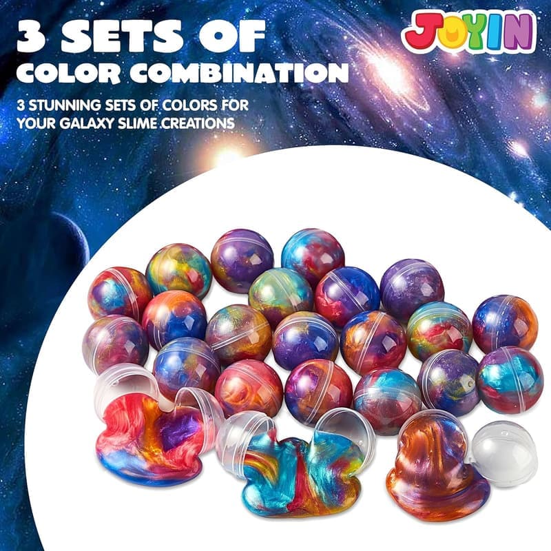 Galaxy Slime Balls - 24 Pack Mess-Free Party Favors