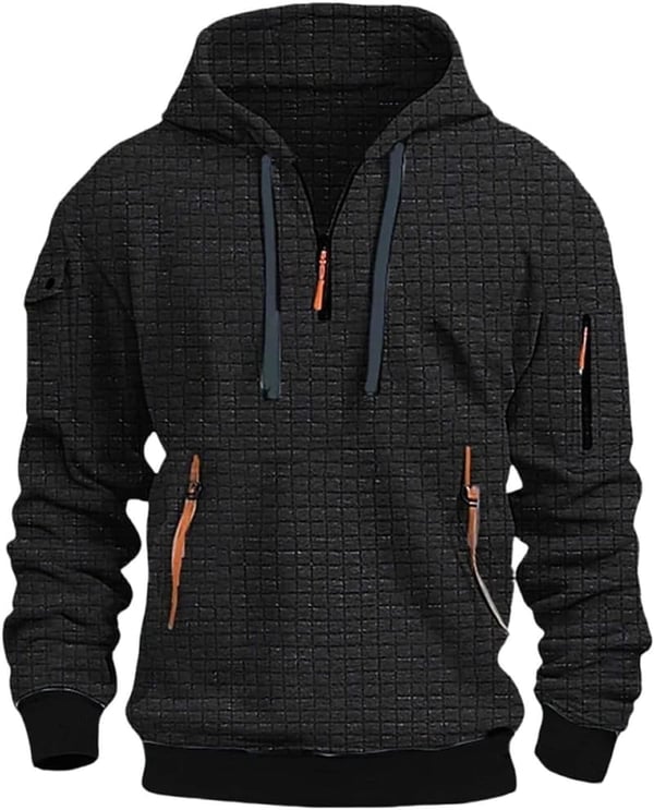 Men's Quarter Zip Tactical Hoodie for Active Wear