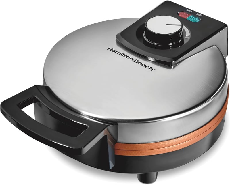 Belgian Waffle Maker with Non-Stick Plates and Browning Control