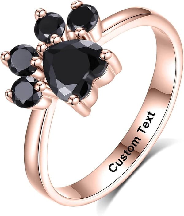 Custom Engraved Animal Name Ring for Him - Unique Gift