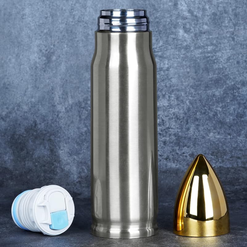 Funny 17 oz Silver Tumbler - Unique Christmas Gifts for Dad