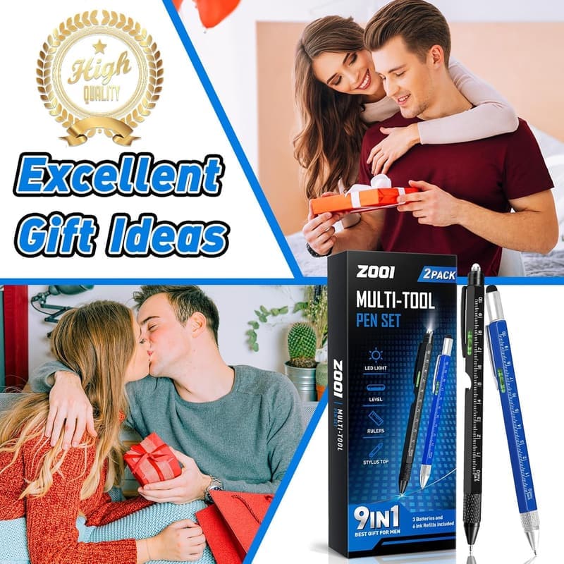 Father's Day Multitool Pen Gift for Dad & Grandpa