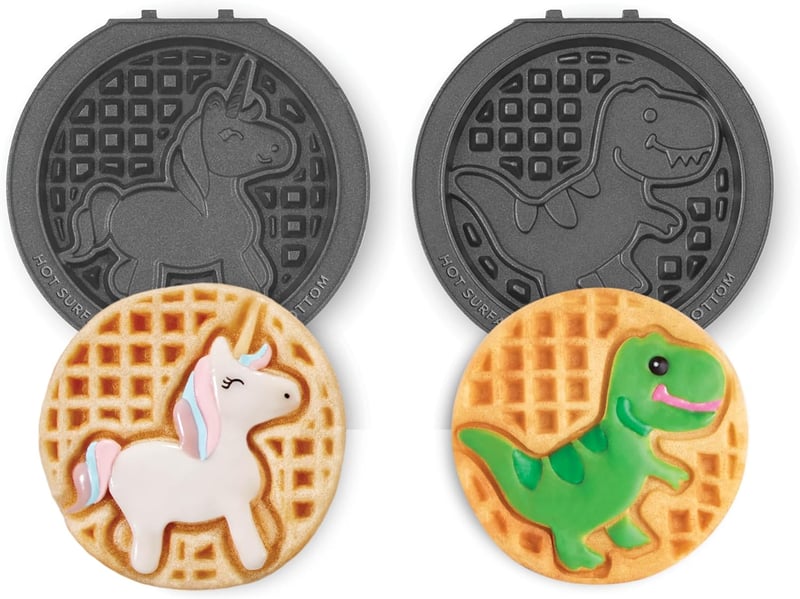 DASH Multimaker Mini Waffle Plate Set - Unicorn & Dinosaur