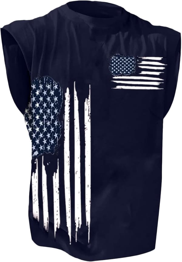 4th of July Men's Patriotic Tank Top - USA Sleeveless Tee