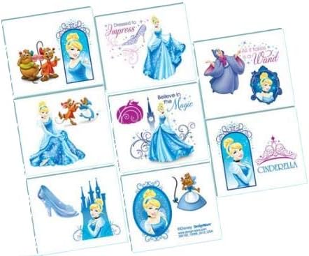 Cinderella Temporary Tattoos for Birthday Parties (16 Pack)