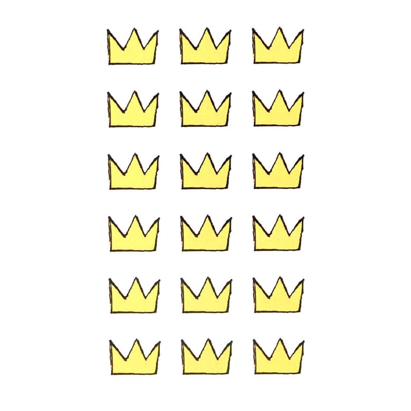 Cute Yellow Crown Temporary Tattoos - Ankle Set of 2