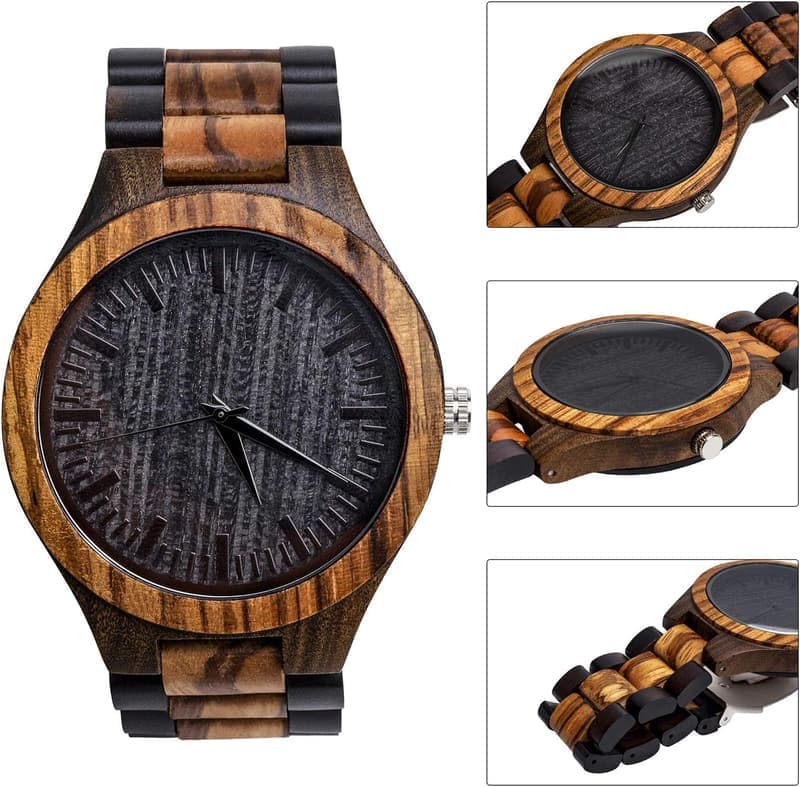 Personalized Engraved Wooden Watch for Best Man Gifts