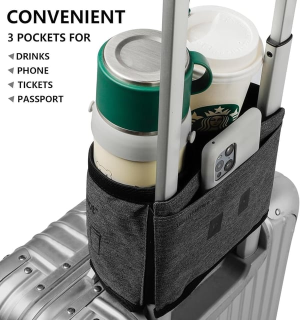 Travel Coffee Mug Holder for Suitcase - Dual Drink Carrier