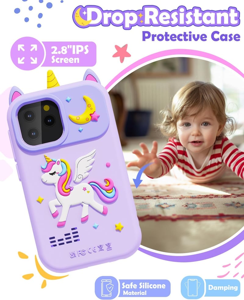 Kids Smart Phone Toy with HD Dual Camera for Ages 5-8